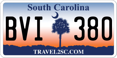 SC license plate BVI380