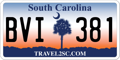 SC license plate BVI381