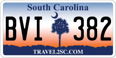 SC license plate BVI382