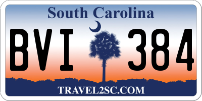 SC license plate BVI384
