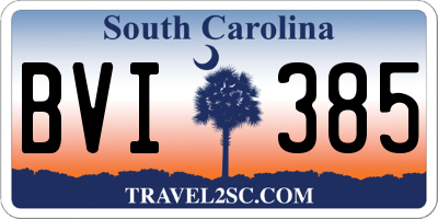 SC license plate BVI385