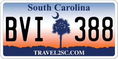 SC license plate BVI388
