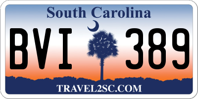 SC license plate BVI389