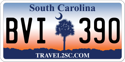 SC license plate BVI390