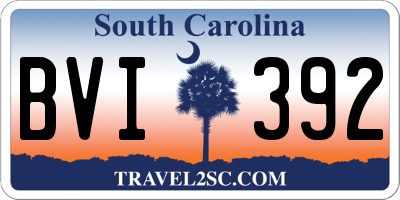 SC license plate BVI392