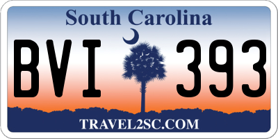 SC license plate BVI393