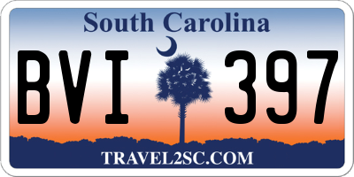 SC license plate BVI397