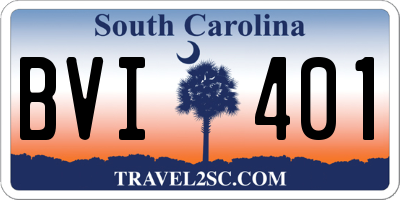 SC license plate BVI401