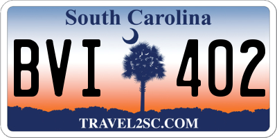 SC license plate BVI402