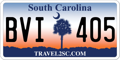 SC license plate BVI405