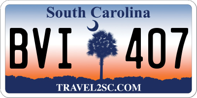 SC license plate BVI407