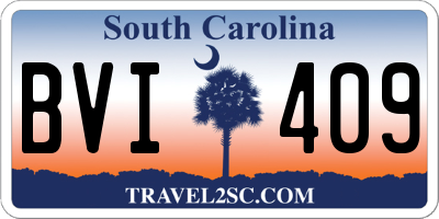 SC license plate BVI409