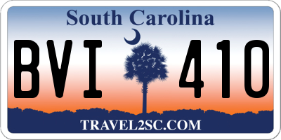 SC license plate BVI410