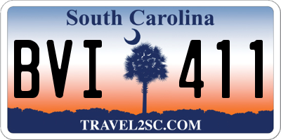 SC license plate BVI411