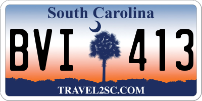 SC license plate BVI413