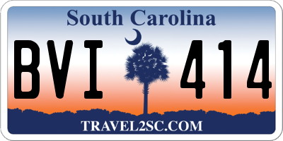 SC license plate BVI414