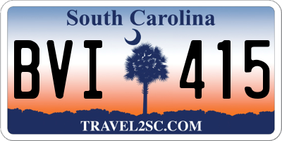 SC license plate BVI415