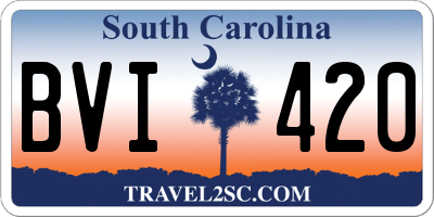 SC license plate BVI420