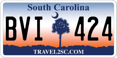 SC license plate BVI424