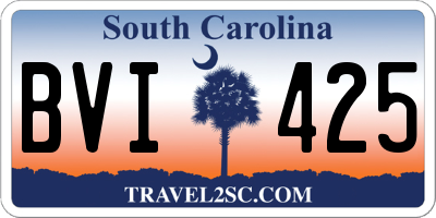 SC license plate BVI425