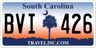 SC license plate BVI426