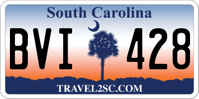 SC license plate BVI428