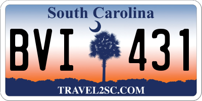 SC license plate BVI431