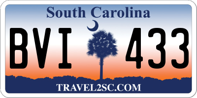 SC license plate BVI433