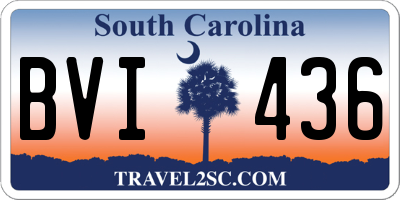 SC license plate BVI436