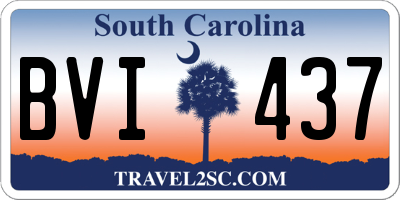 SC license plate BVI437