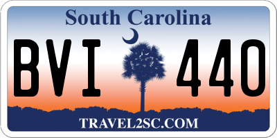 SC license plate BVI440