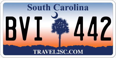 SC license plate BVI442