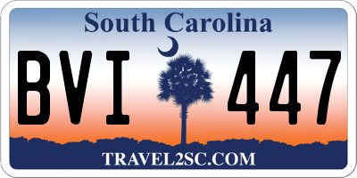 SC license plate BVI447