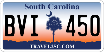 SC license plate BVI450