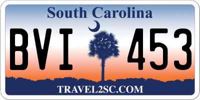 SC license plate BVI453