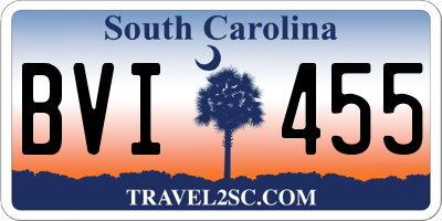 SC license plate BVI455