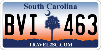 SC license plate BVI463