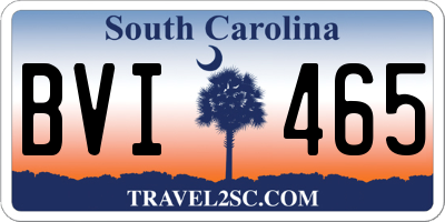 SC license plate BVI465