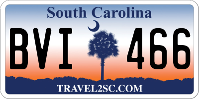 SC license plate BVI466