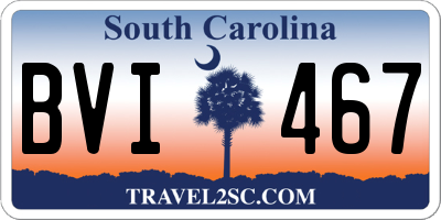 SC license plate BVI467