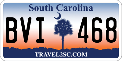SC license plate BVI468