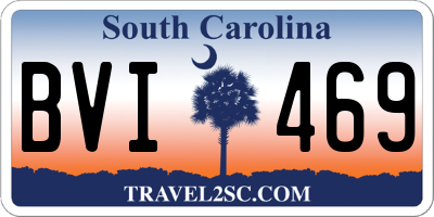 SC license plate BVI469