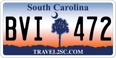 SC license plate BVI472