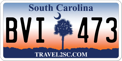 SC license plate BVI473