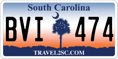 SC license plate BVI474