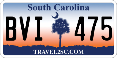 SC license plate BVI475