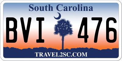 SC license plate BVI476