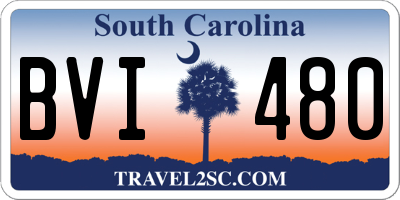 SC license plate BVI480