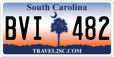 SC license plate BVI482