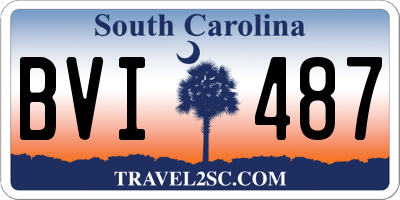 SC license plate BVI487